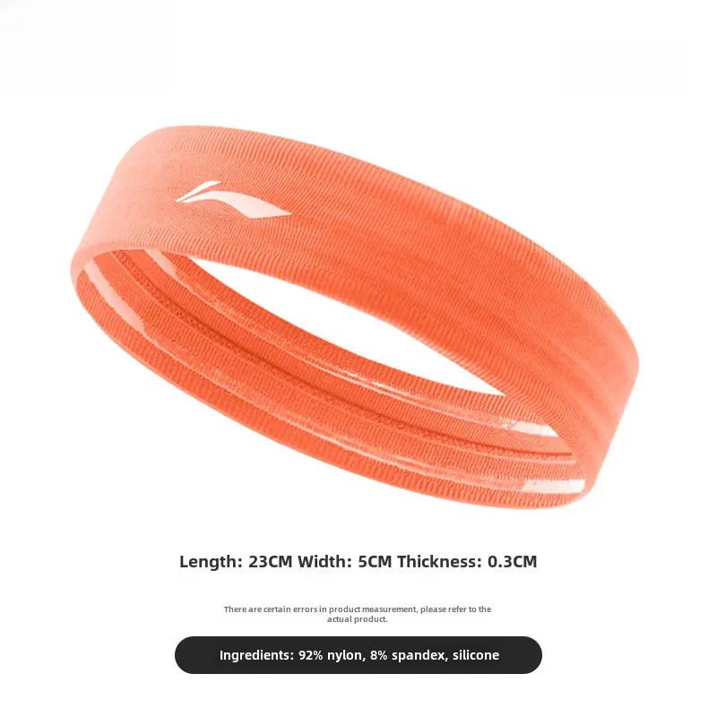 Li Ning Headband Unisex Sports Sweat-Absorbent Running Headband Antiperspirant Belt Yoga Fitness Headband Head Protection Headband