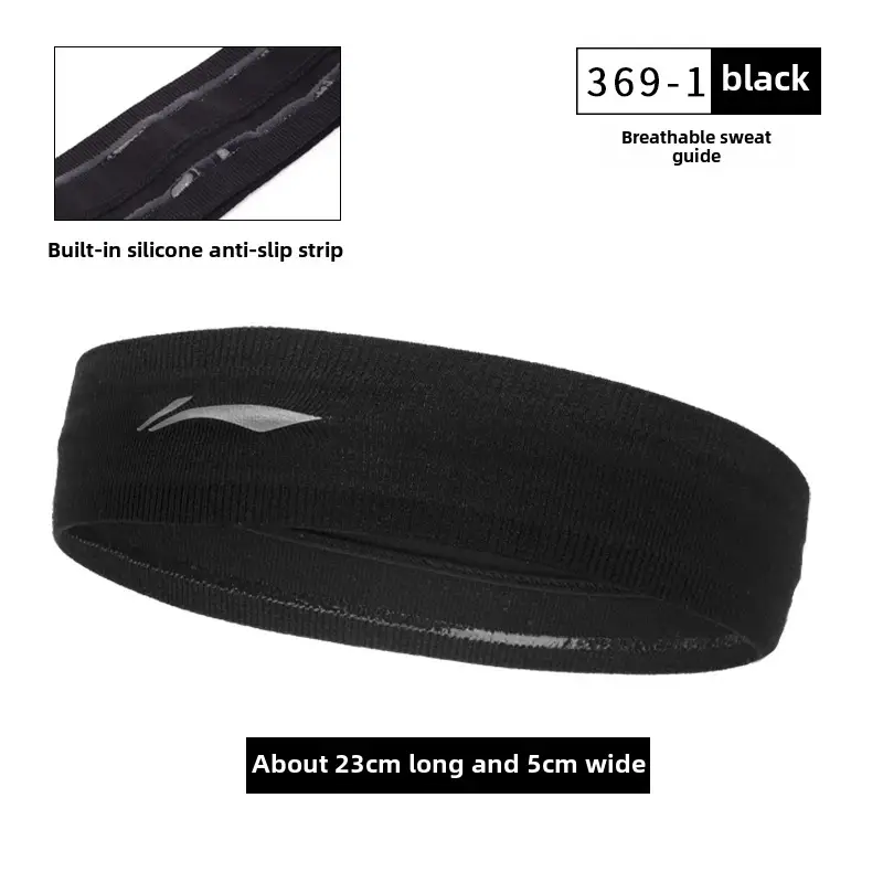 Li Ning Headband Unisex Sports Sweat-Absorbent Running Headband Antiperspirant Belt Yoga Fitness Headband Head Protection Headband
