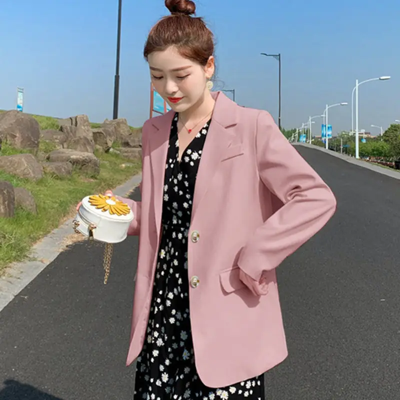 Women's Korean Style Blazer Suit Set Pink 2026 - Image 6