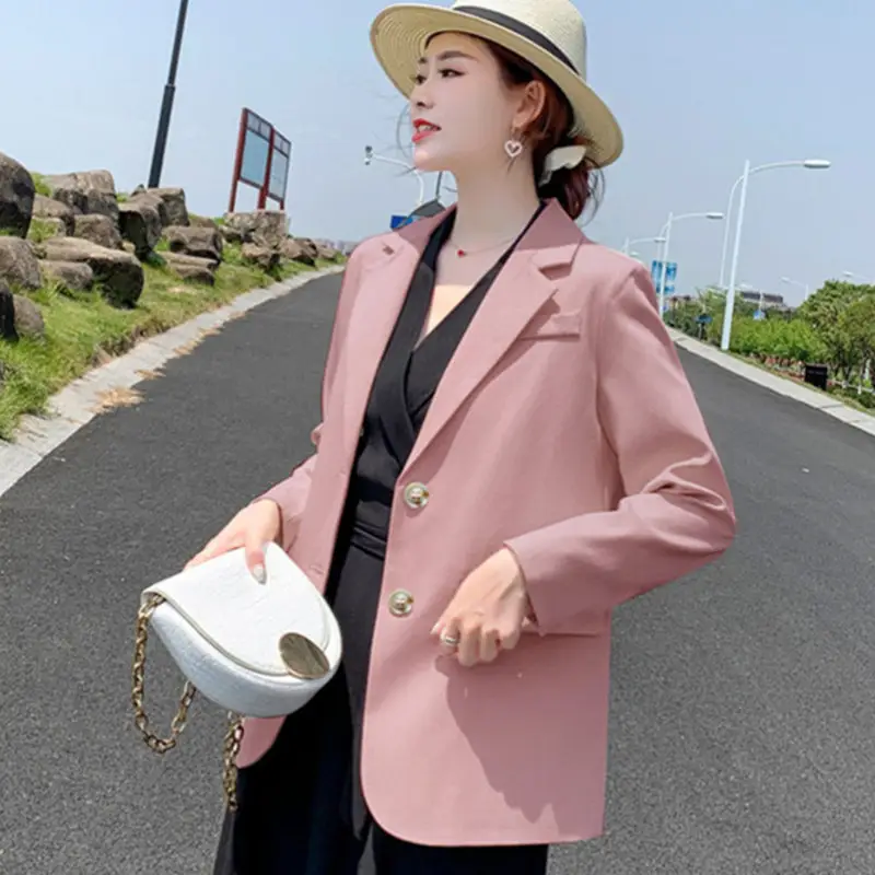 Women's Korean Style Blazer Suit Set Pink 2026 - Image 7