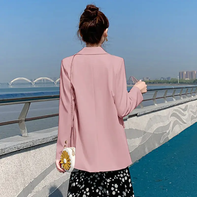 Women's Korean Style Blazer Suit Set Pink 2026 - Image 8