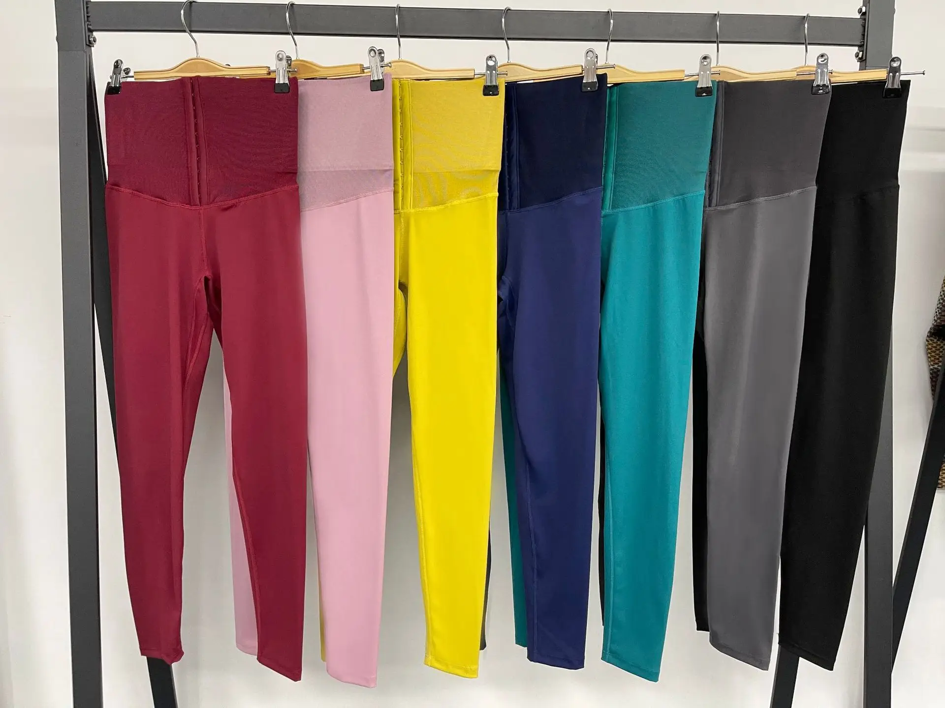 Women's Fleece Lined High Waist Yoga Pants Pink — feature 1