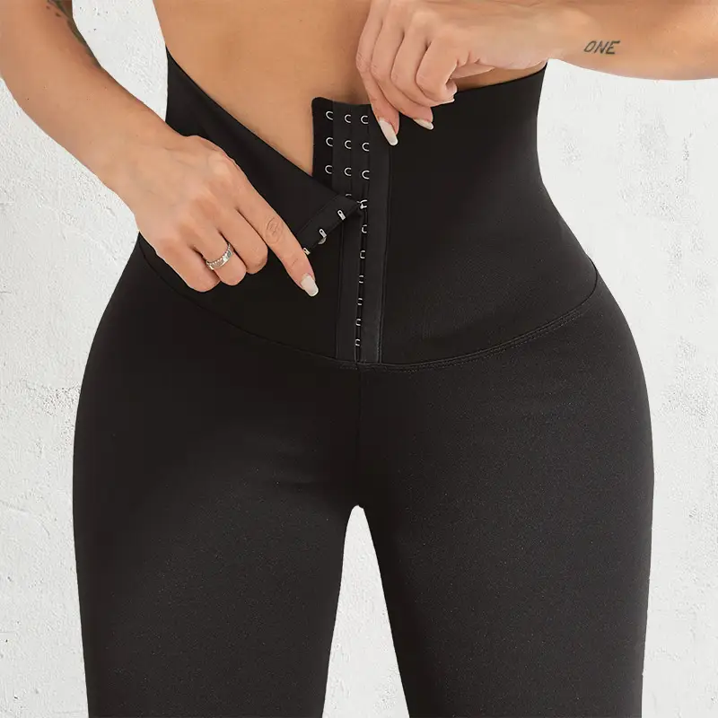 Women's Fleece Lined High Waist Yoga Pants Pink — feature 3