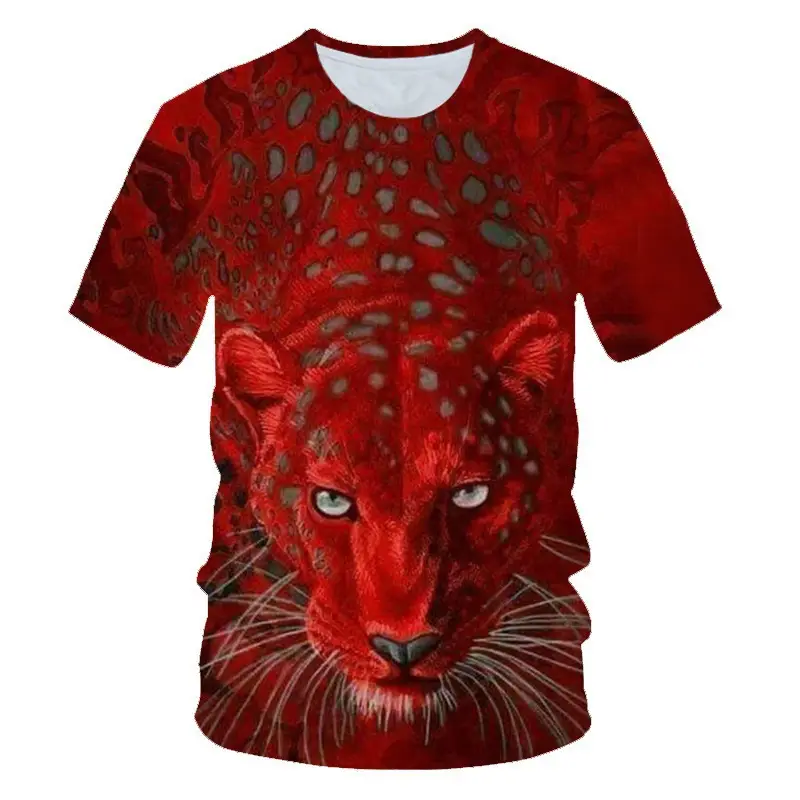 Men 3D Bee Print T-Shirt Grey Short Sleeve