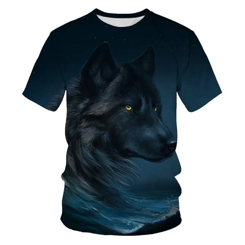 Men 3D Bee Print T-Shirt Grey Short Sleeve