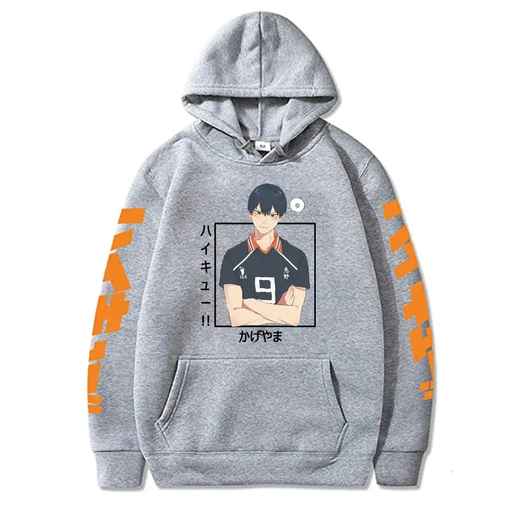 Haikyuu Kageyama Hoodie Men Yellow Karasuno Volleyball