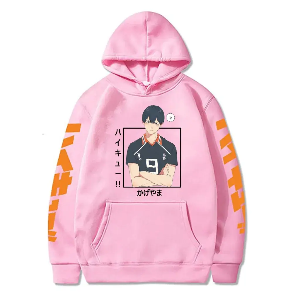 Haikyuu Kageyama Hoodie Men Yellow Karasuno Volleyball