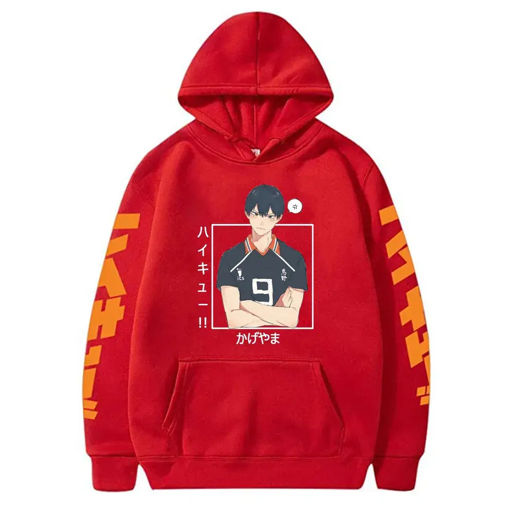 Haikyuu Kageyama Hoodie Men Yellow Karasuno Volleyball