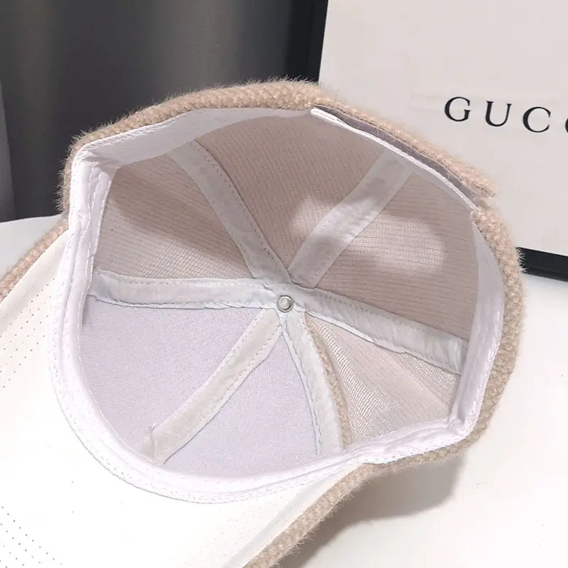 Golden D-Braceled Fur Cap for Girls Winter