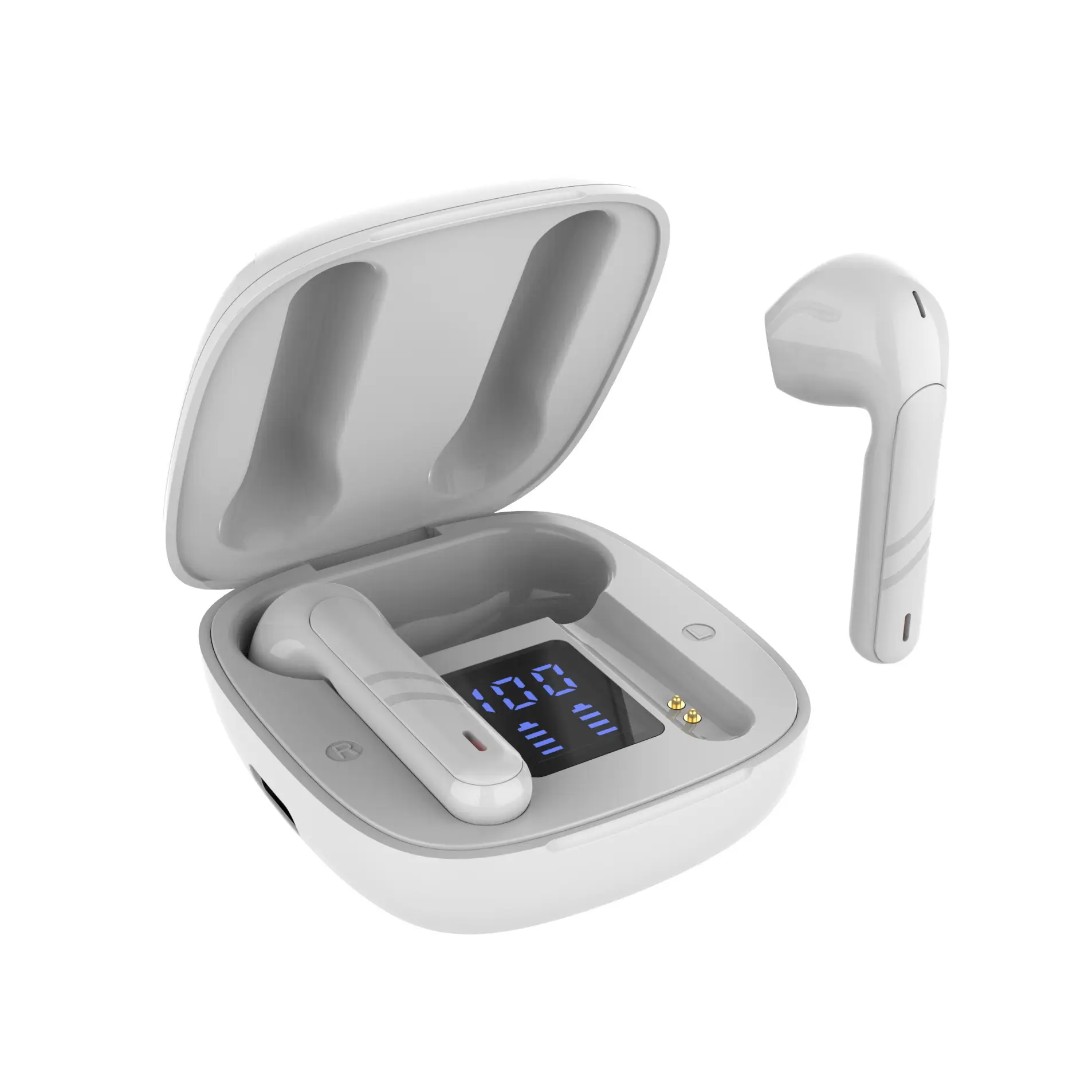 Pink Mini TWS Bluetooth Headset with Digital Display - Image 2
