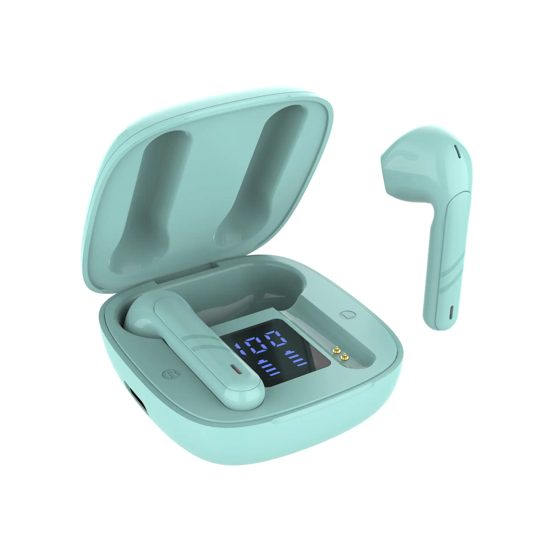 Pink Mini TWS Bluetooth Headset with Digital Display - Image 4
