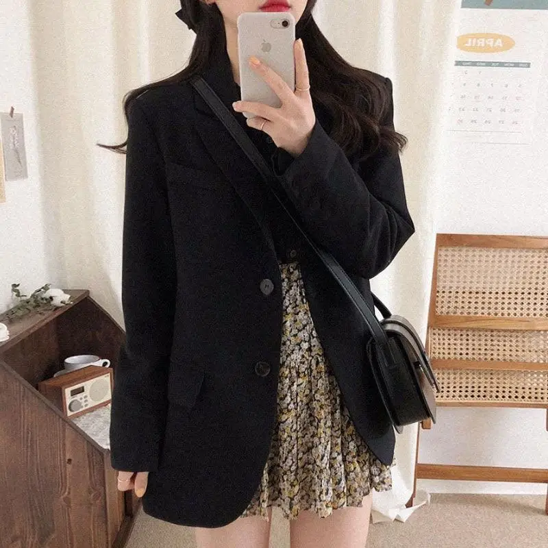 2026 Korean Style Petite Off-White Blazer Women - Image 9
