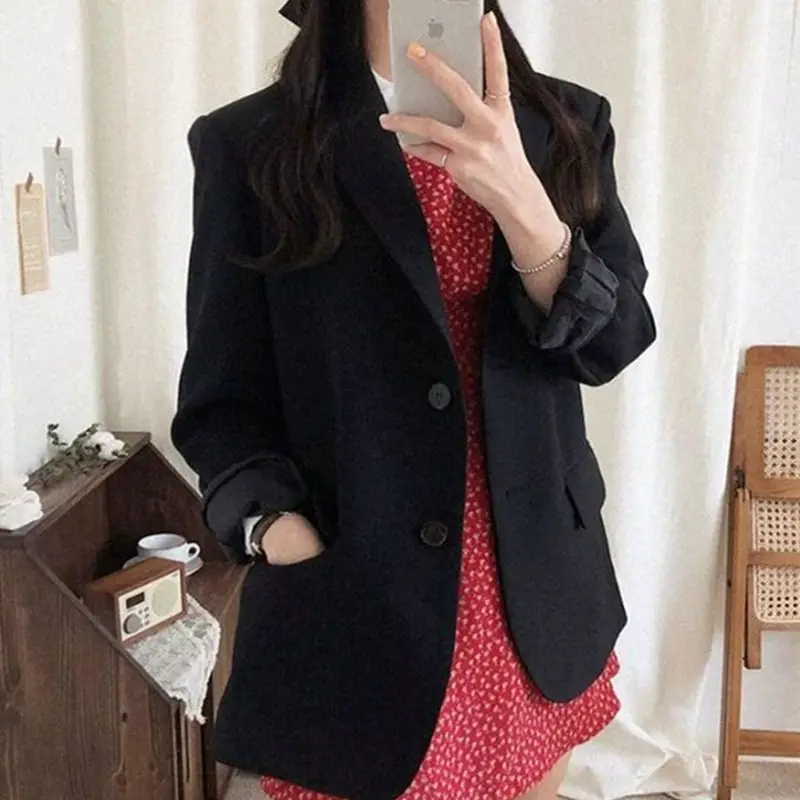 2026 Korean Style Petite Off-White Blazer Women - Image 4