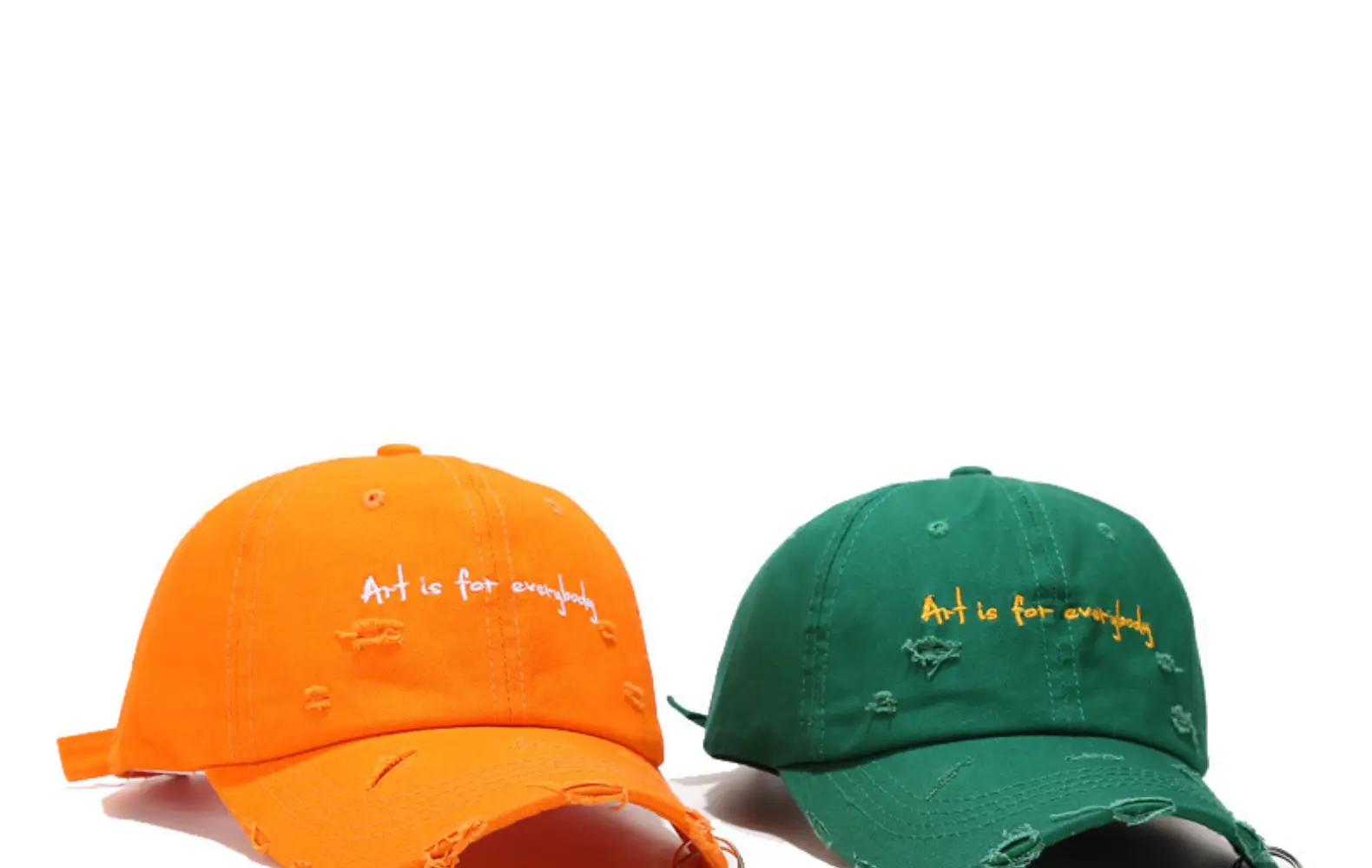 Women Embroidered Hoop Cap Black White Korean Hip Hop — feature 15