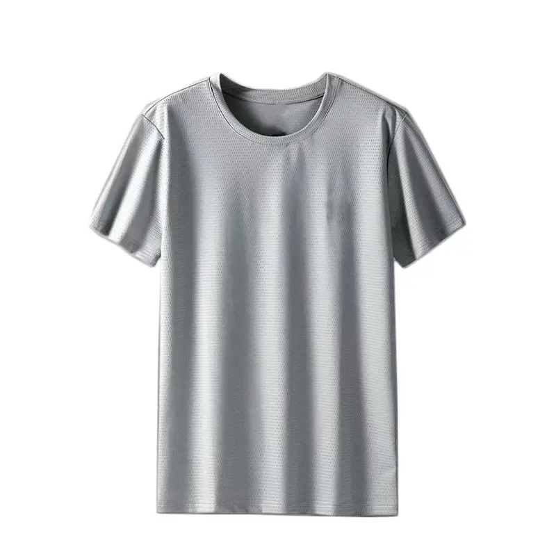 Men's Black Mesh Ice Silk T-Shirt Large 2020 Summer - Image 8