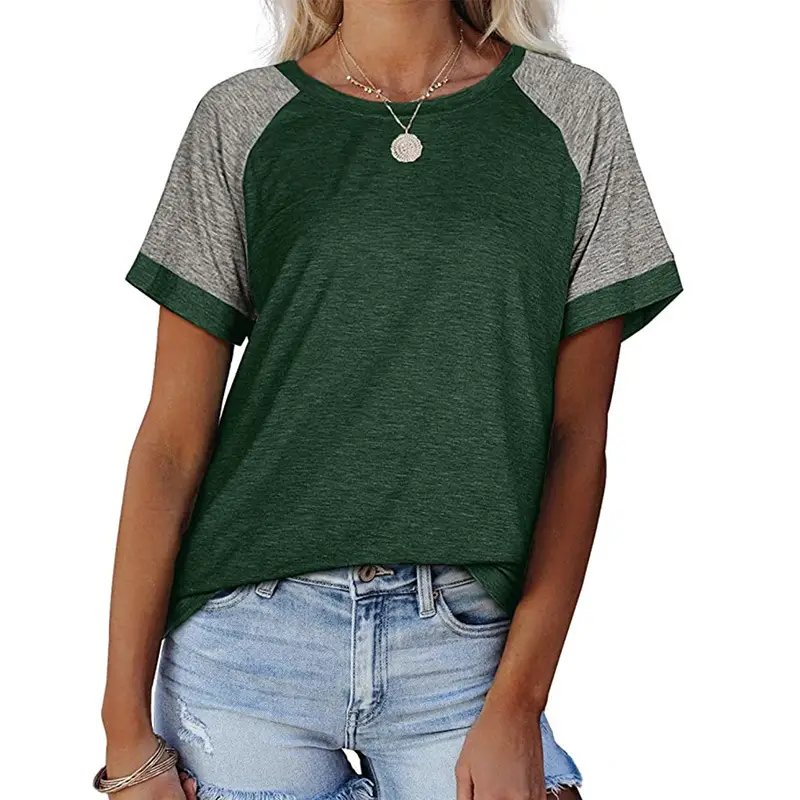 Women Maroon Short Sleeve T-Shirt Large Casual Summer Top