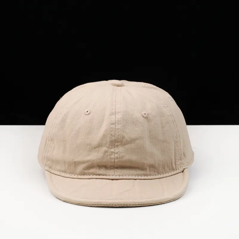 Men Washed Pull Peaked Baseball Cap Brown — feature 3