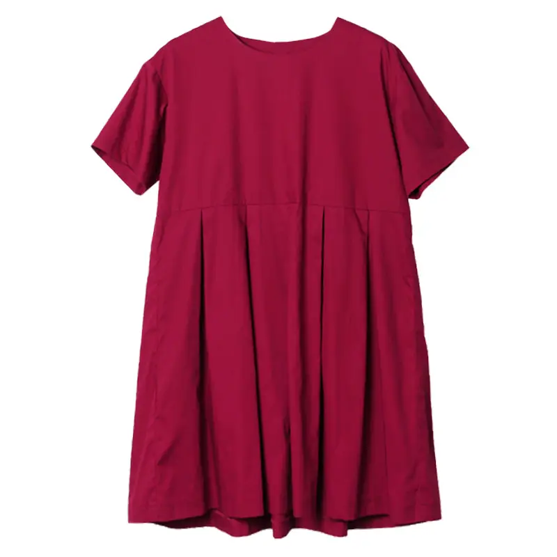 Maternity Dress Red A-Line Loose Large