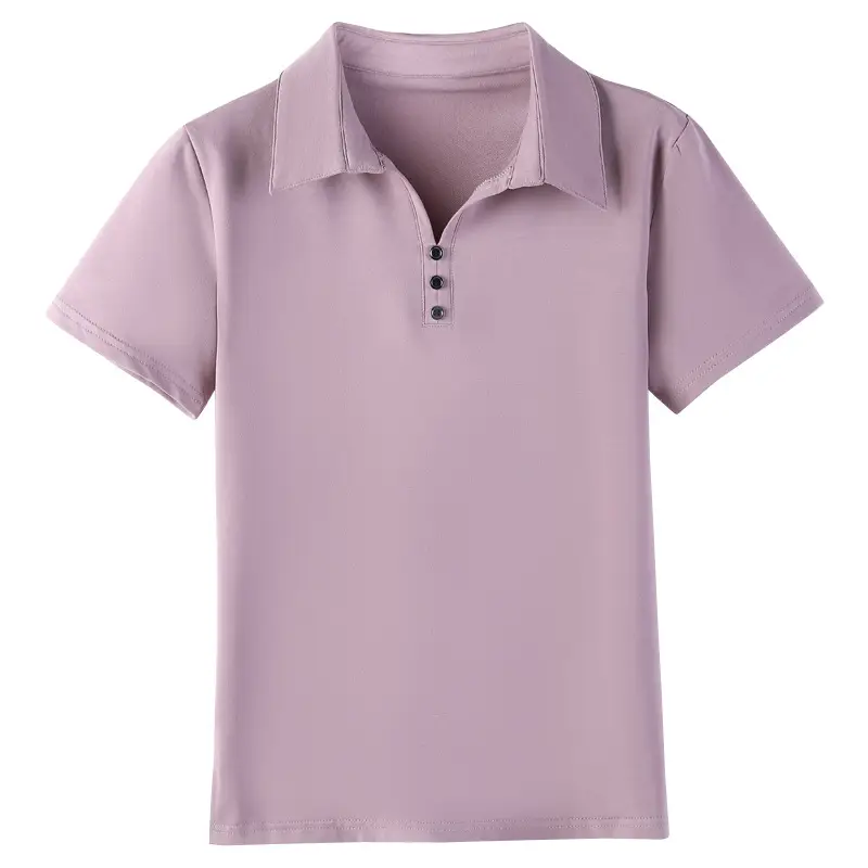 Women Cotton Polo T-Shirt Summer Slim Fit Solid Color - Image 15