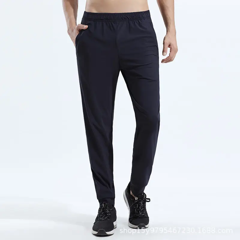 Ice Silk Casual Men's Sports Pants Black - Image 2