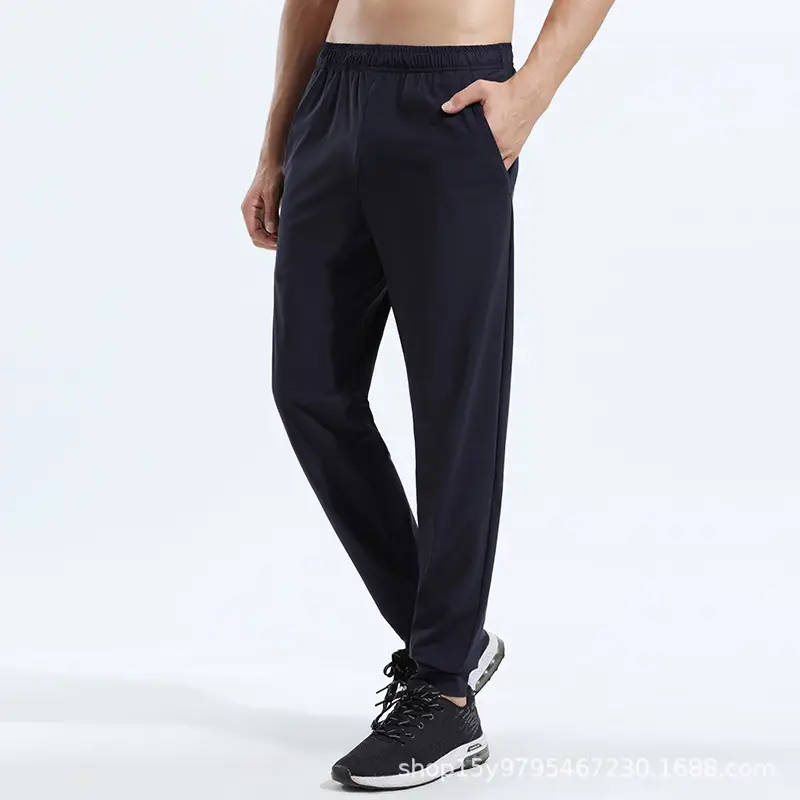 Ice Silk Casual Men's Sports Pants Black - Image 4