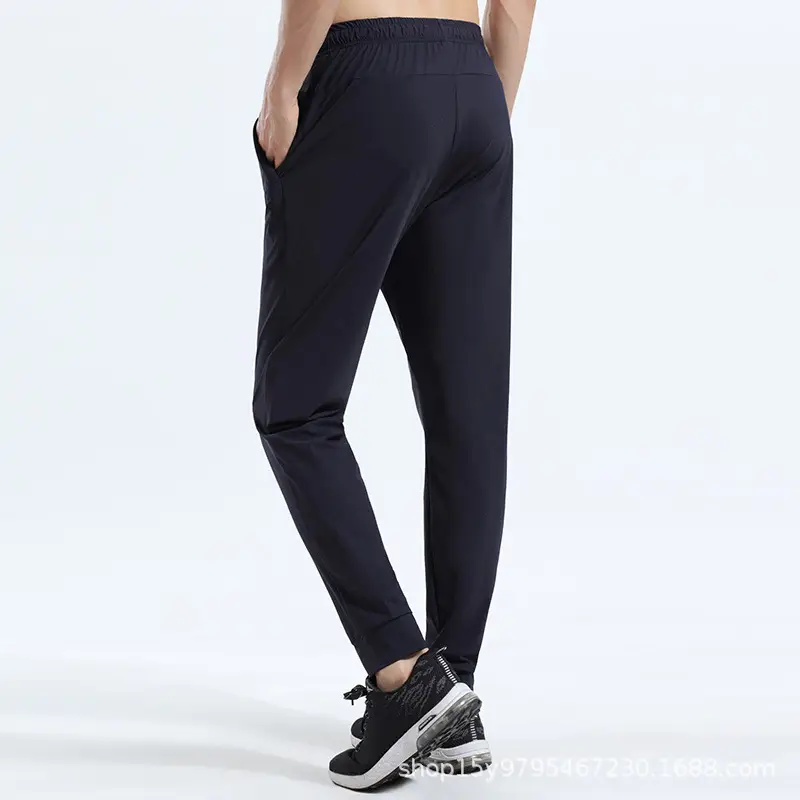 Ice Silk Casual Men's Sports Pants Black - Image 5