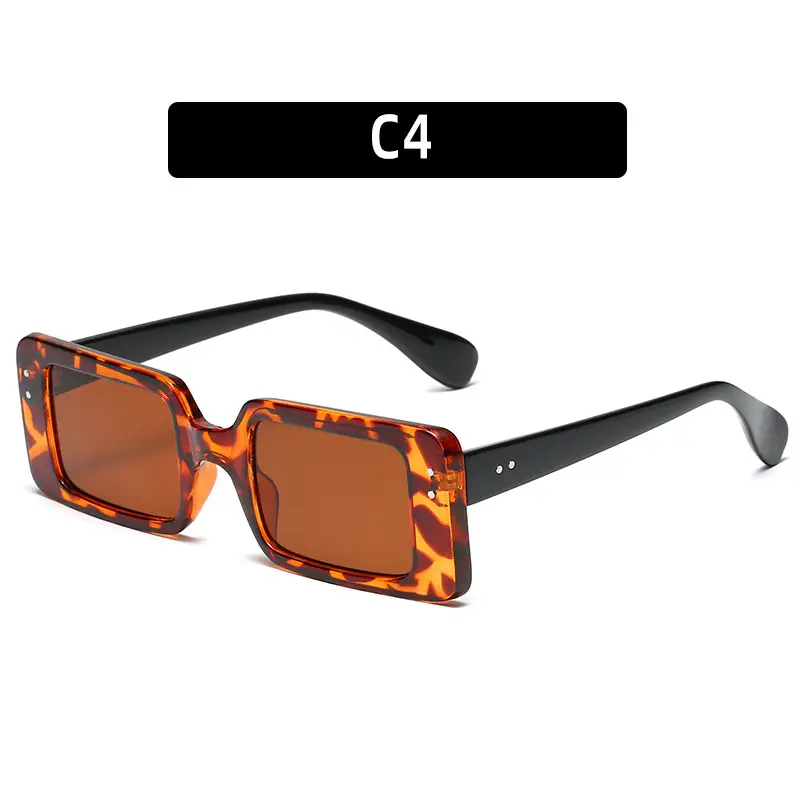 2021 Square Frame Black Sunglasses for Men Women