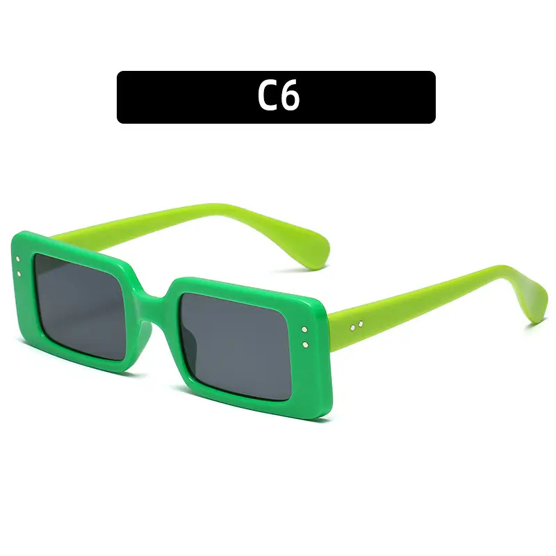 2021 Square Frame Black Sunglasses for Men Women