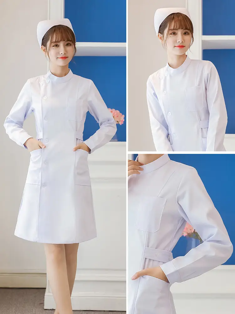 Nurse's Blue Short Sleeve Hospital Doctor's Suit - Image 21