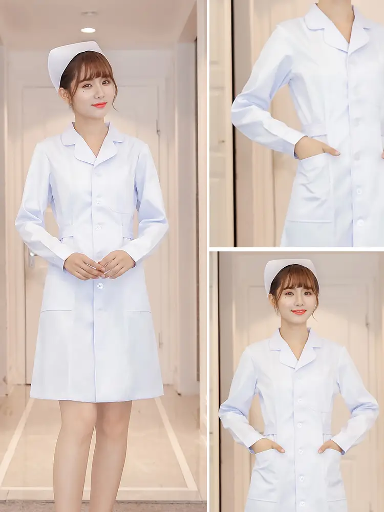 Nurse's Blue Short Sleeve Hospital Doctor's Suit - Image 22