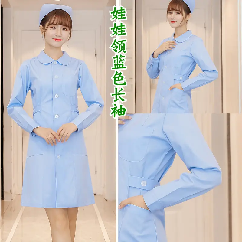 Nurse's Blue Short Sleeve Hospital Doctor's Suit - Image 11