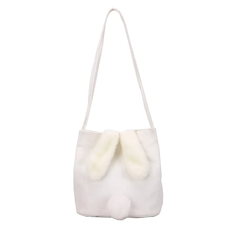 Korean Style Fur Slippers Yellow Handbag Set - Image 10