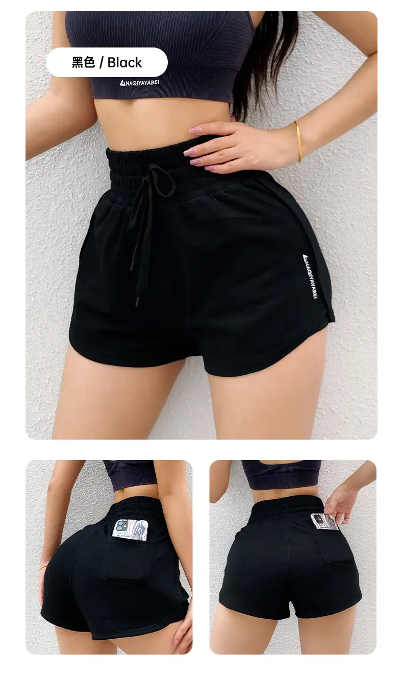 Women's Black Loose Casual Shorts Summer Quick-Drying Running Fitness Pants — feature 18