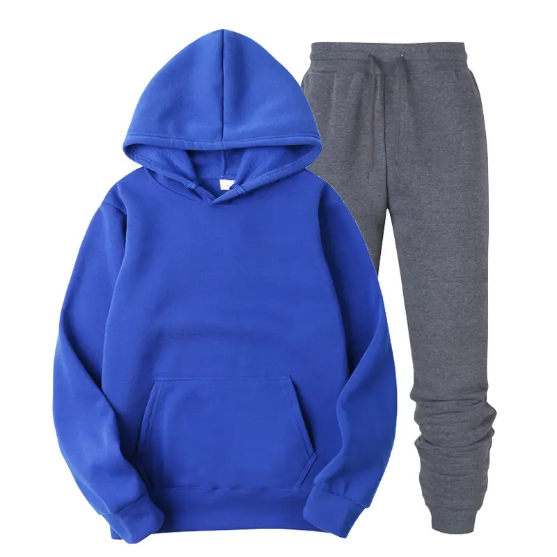 Men Grey Hoodie Sweatpants Set Hoodie Pants - Image 14