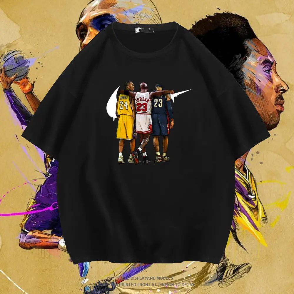 Pure Cotton Basketball Graphic T-Shirt Yellow - Image 9