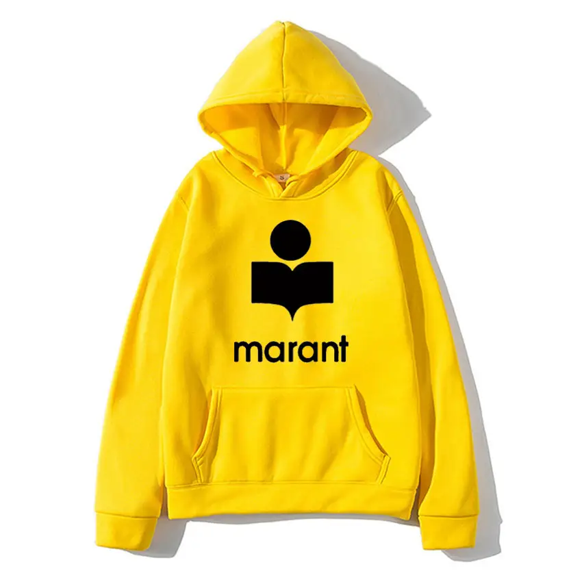 Men's Marant Hoodie Beige Cotton Winter Hooded Sweatshirt - Image 16