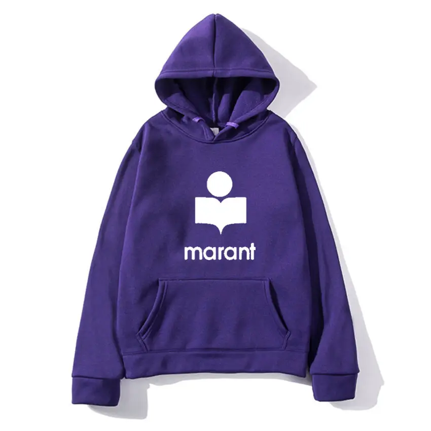 Men's Marant Hoodie Beige Cotton Winter Hooded Sweatshirt - Image 7
