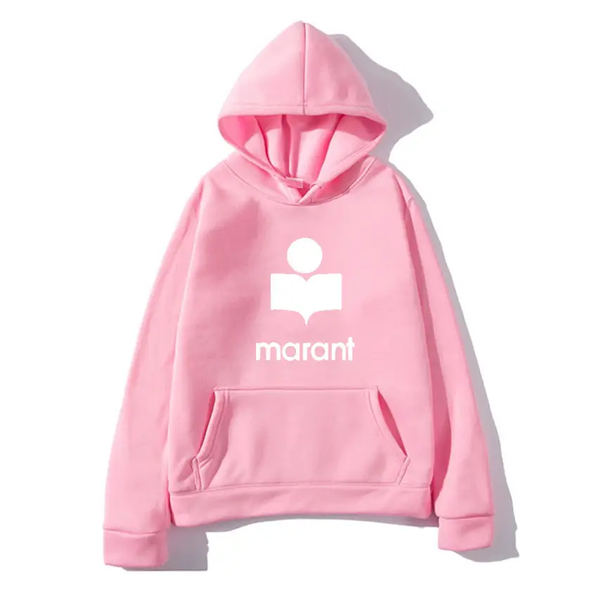 Men's Marant Hoodie Beige Cotton Winter Hooded Sweatshirt - Image 8