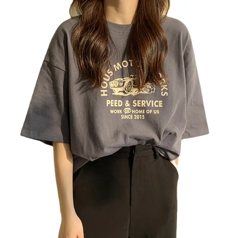 Women Korean Style Loose T-Shirt Large Size Dropshipping