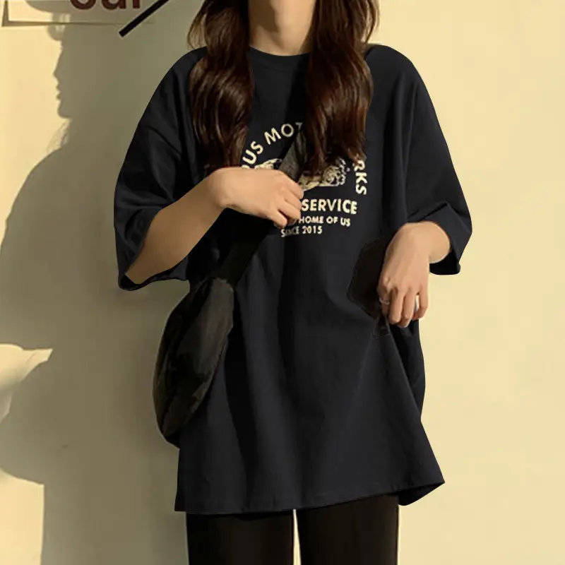 Women Korean Style Loose T-Shirt Large Size Dropshipping