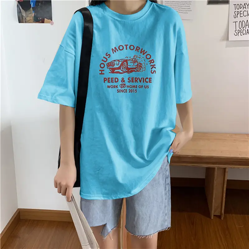 Women Korean Style Loose T-Shirt Large Size Dropshipping