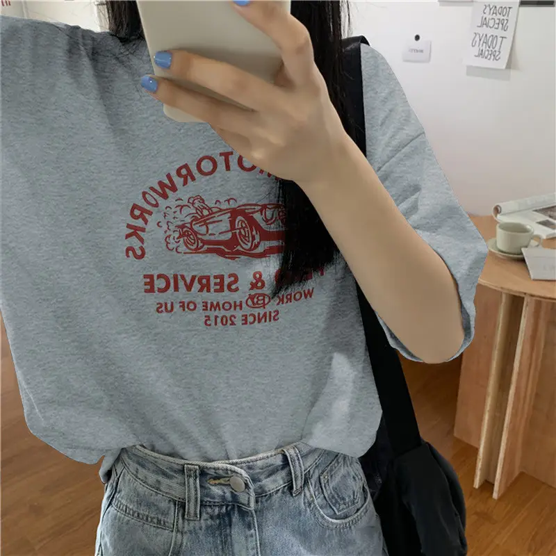 Women Korean Style Loose T-Shirt Large Size Dropshipping