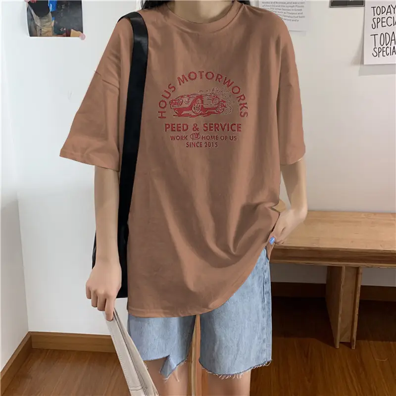 Women Korean Style Loose T-Shirt Large Size Dropshipping