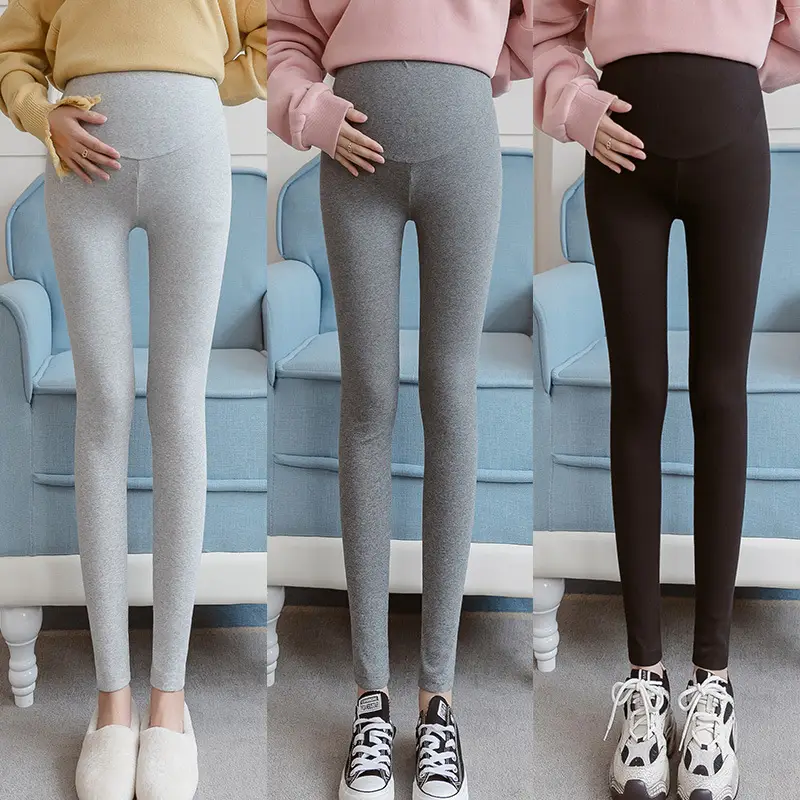 Maternity Solid Color Leggings Spring Autumn Belly Support Pants