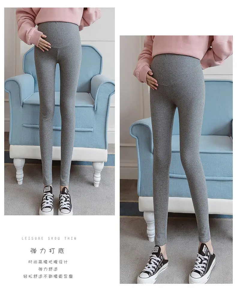 Maternity Solid Color Leggings Spring Autumn Belly Support Pants — feature 13