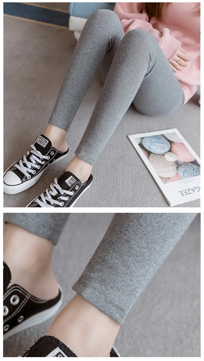 Maternity Solid Color Leggings Spring Autumn Belly Support Pants — feature 14