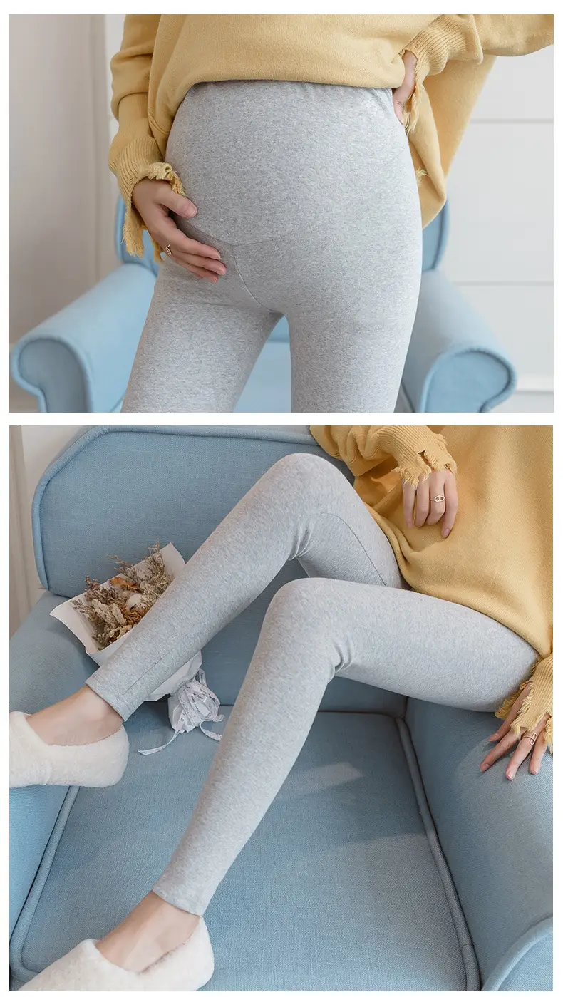 Maternity Solid Color Leggings Spring Autumn Belly Support Pants — feature 18