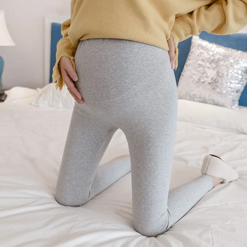 Maternity Solid Color Leggings Spring Autumn Belly Support Pants
