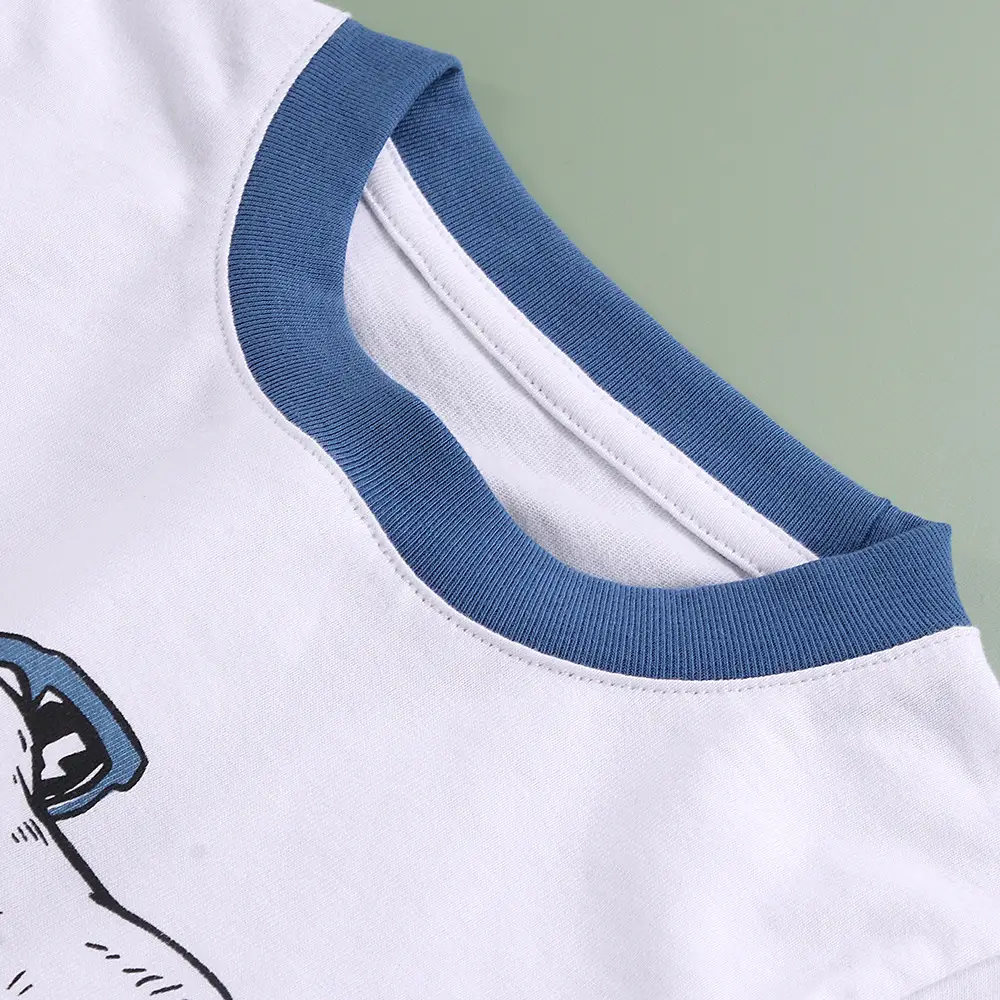 2025 Kids T-Shirt Korean Style Cartoon Dinosaur White - Image 11
