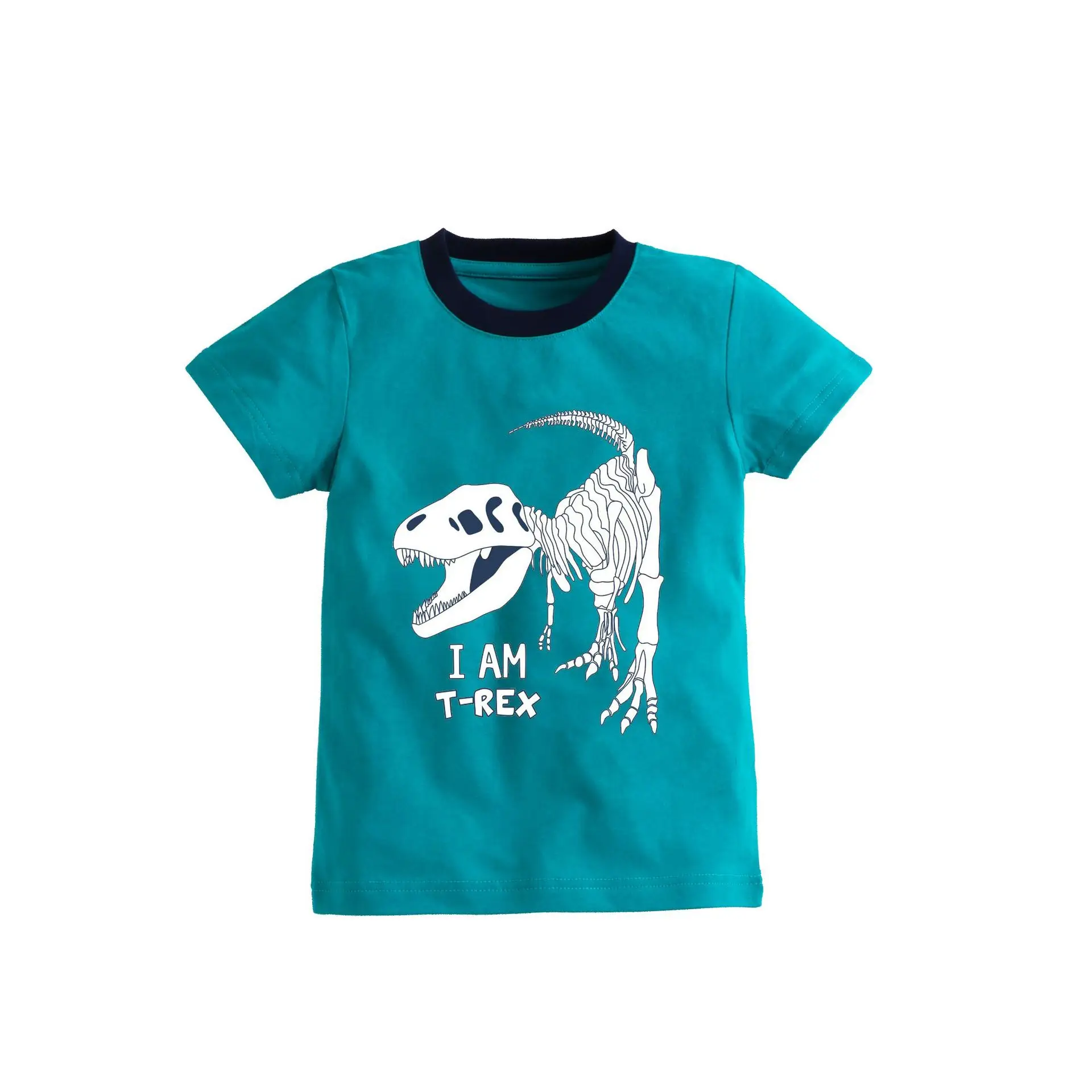 2025 Kids T-Shirt Korean Style Cartoon Dinosaur White - Image 4